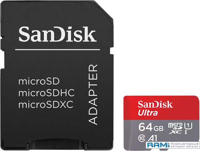 SanDisk Ultra microSDXC SDSQUAC-256G-GN6MA 256GB флешка sandisk ultra shift 32 гб sdcz410 032g g46