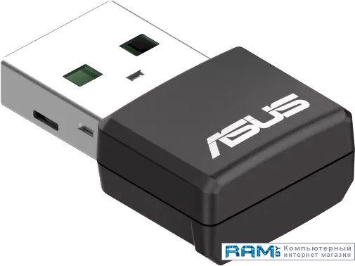 Wi-Fi  ASUS USB-AX55 Nano asus 4g ax56 роутер 802 11ax со встроенным lte модемом до 6574 1201 мб c 2 4 5 ггц 2 антенны lte 2 антенны wi fi usb gbt lan 90ig06g0 mo31