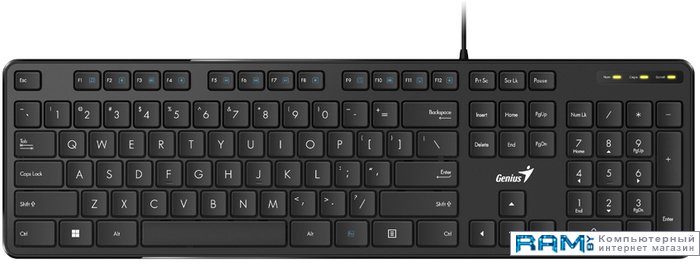 Genius SlimStar M200 клавиатура проводная мультимедийная genius slimstar 126 черный