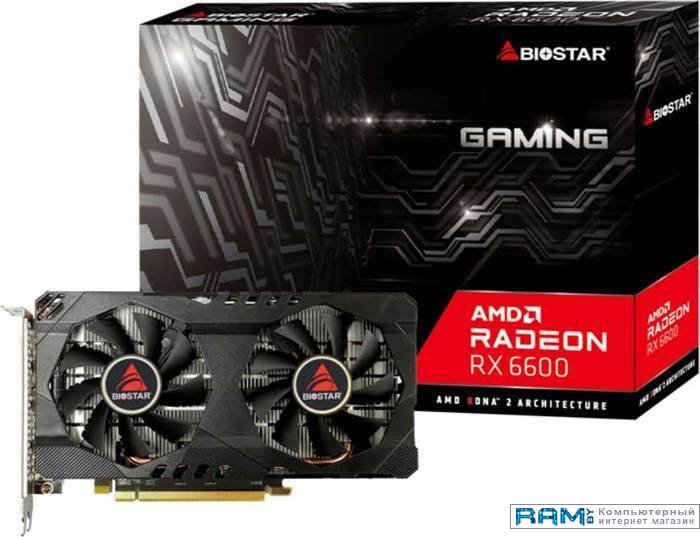 

BIOSTAR Radeon RX 6600 Matrix 8GB GDDR6 VA66M6RM81
