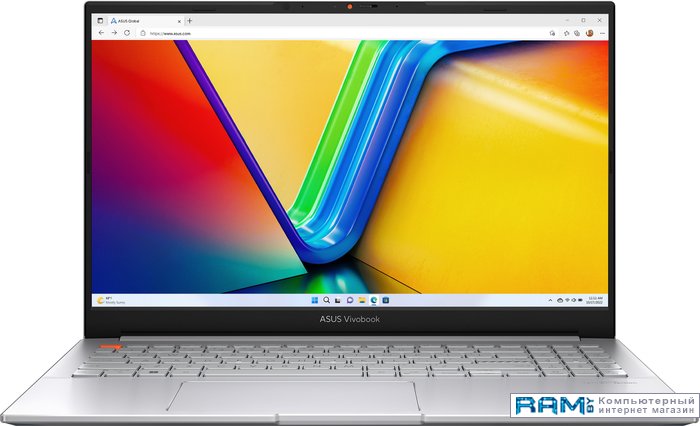 ASUS VivoBook Pro 15 OLED K6502ZC-MA097 ноутбук asus vivobook pro 16x n7600pc kv133 90nb0ui3 m001f0 16 core i5 11300h 8gb ssd 512gb geforce® rtx 3050 для ноутбуков серебристый