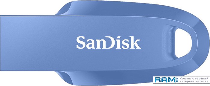 USB Flash SanDisk Ultra Curve 3.2 128GB флешка sandisk ultra fit 16 гб usb 3 1 чт до 130 мб с зап до 40 мб с черная