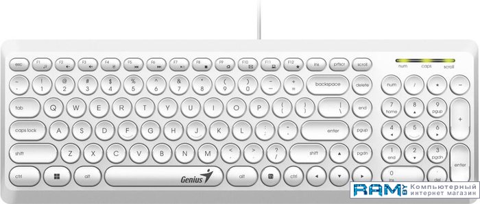 Genius SlimStar Q200 клавиатура проводная мультимедийная genius slimstar 126 белый