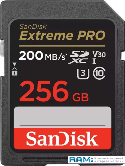 SanDisk Extreme PRO SDXC SDSDXXD-256G-GN4IN 256GB флеш диск sandisk 256gb extreme pro sdcz880 256g g46 usb3 0