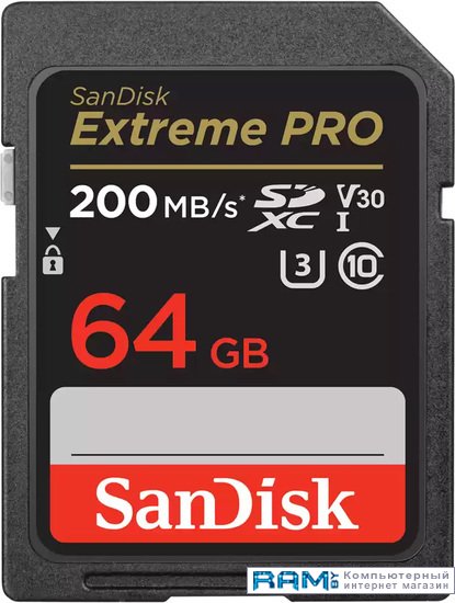 SanDisk Extreme PRO SDXC SDSDXXU-064G-GN4IN 64GB usb flash drive 64gb sandisk ixpand flip sdix90n 064g gn6nn