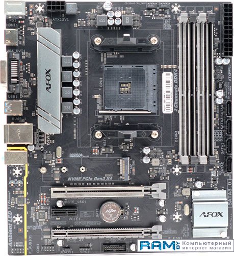 AFOX B550-MA-V2 afox motherboard amd® b550 amd socket am4 4 x ddr4 memory slots micro atx 22 x 24 5 cm