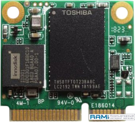 SSD Innodisk mSATA mini 3ME4 32GB DEMSM-32GM41BW1DC переходник optibay agestar smnf2s для установки в ноутбук моноблок ssd hdd sata msata m 2 вместо dvd привода 12 7mm smnf2s