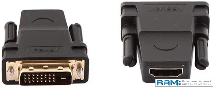 Ugreen 20124 DVI - HDMI адаптер usams us sj462 type c mini hub usb hdmi серый sj462hub01