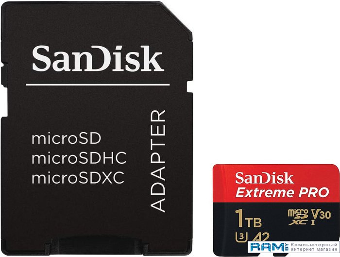 SanDisk Extreme PRO microSDXC SDSQXCD-1T00-GN6MA 1TB sandisk extreme pro microsdxc sdsqxcd 256g gn6ma 256gb