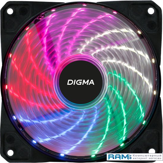 Digma DFAN-FRGB2 вентилятор digma dfan led red 3 pin 4 pinmolex24db 160gr led ret