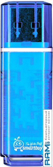 USB Flash Smart Buy Glossy Blue 16GB SB16GBGS-B умный матрас xiaomi 8h adaptive smart mattress zero one 1 8 m grey blue