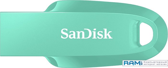 USB Flash SanDisk Ultra Curve 3.2 64GB флешка sandisk ultra fit 16 гб usb 3 1 чт до 130 мб с зап до 40 мб с черная