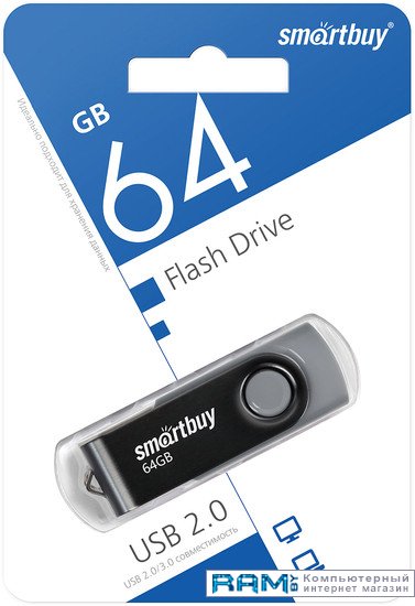 USB Flash SmartBuy Twist 64GB usb flash drive 64gb smartbuy twist dual sb064gb3duotwk