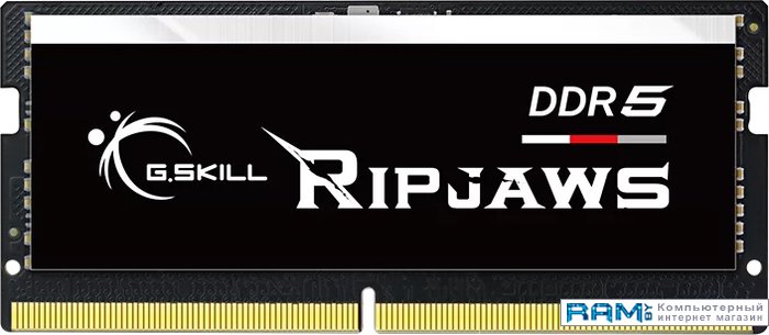 G.Skill Ripjaws 16 DDR5 SODIMM 4800 F5-4800S4039A16GX1-RS g skill ripjaws s5 2x32 ddr5 5600 f5 5600j3636d32gx2 rs5k