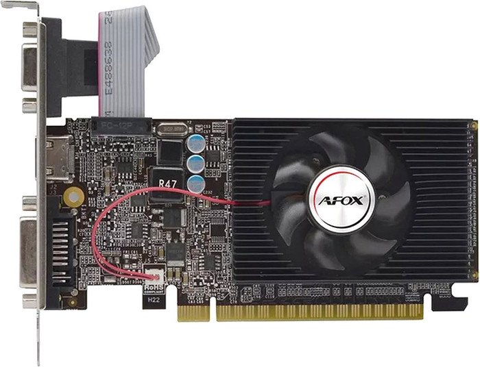 AFOX GeForce GT 610 1GB GDDR3 AF610-1024D3L7-V6 видеокарта afox geforce gt 610 810mhz pci 3 0 2048mb 1330mhz 64 bit dvi d hdmi vga af610 2048d3l7 v6