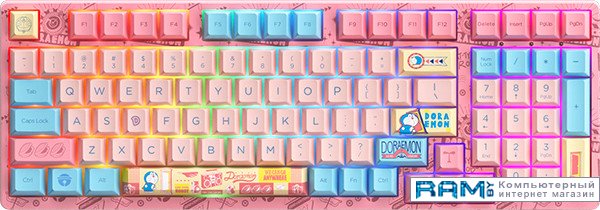 Akko 3098B Doraemon Macaron Akko CS Jelly Blue akko 3098b doraemon rainbow akko cs jelly pink