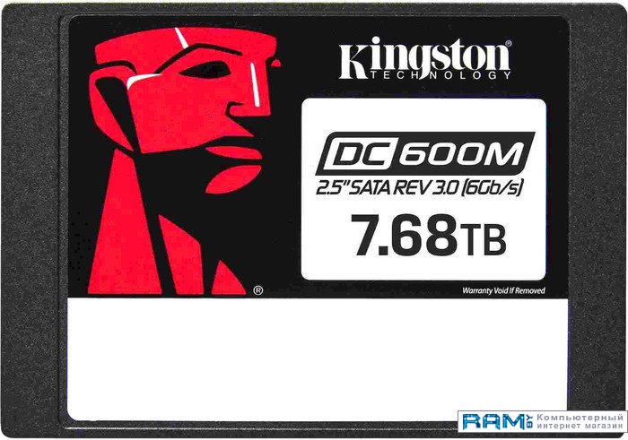 SSD Kingston DC600M 7.68TB SEDC600M7680G серверный накопитель ssd kingston 2 5 dc600m 3840 гб sata iii 3d tlc sedc600m 3840g