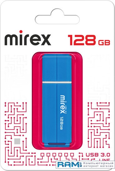 USB Flash Mirex Color Blade Line 3.0 128GB 13600-FM3LB128 usb flash mirex color blade swivel rubber 2 0 128gb 13600 fmurs128