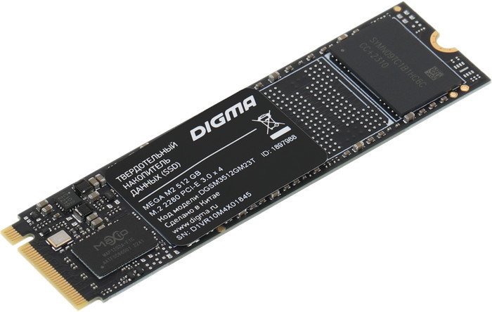 SSD Digma Mega M2 512GB DGSM3512GM23T ssd digma meta g2 512gb dgsm4512gg23t
