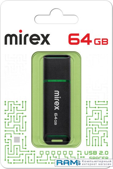 USB Flash Mirex Color Blade Spacer 2.0 64GB 13600-FMUSBK64 usb flash mirex bottle opener 8gb 13600 dvrbop08