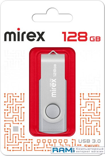 USB Flash Mirex Color Blade Swivel 3.0 128GB 13600-FM3SS128 usb flash mirex swivel rubber 64gb