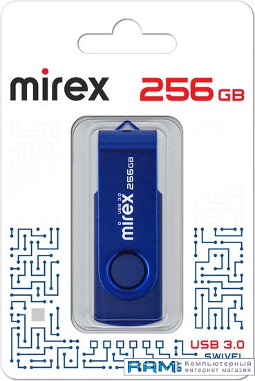 USB Flash Mirex Color Blade Swivel 3.0 256GB 13600-FM3BS256 usb flash mirex color blade swivel 3 0 32gb 13600 fm3svs32