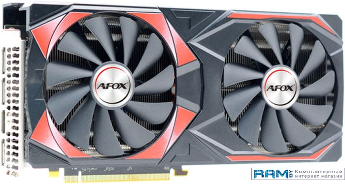AFOX Radeon RX 5700 XT 8GB GDDR6 AFRX5700XT-8GD6H4 видеокарта afox amd radeon r9 370 860mhz pci e 3 0 4096mb 1600mhz 64 bit dvi d hdmi vga afr9370 4096d5h4