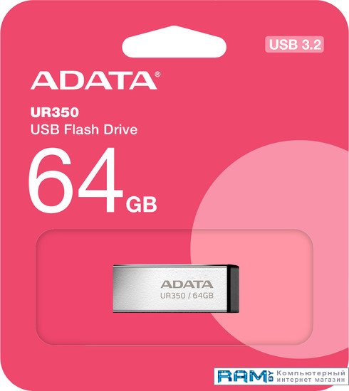 USB Flash ADATA UR350 64GB UR350-64G-RSRBK usb flash adata ue800 256gb