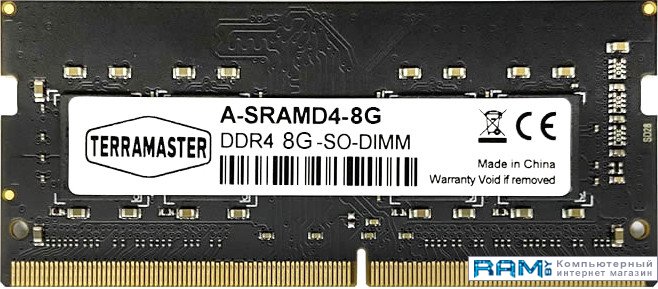 TerraMaster 8 DDR4 SODIMM 2666  A-SRAMD4-8G digma 32 ddr4 sodimm 2666 dgmas42666032s