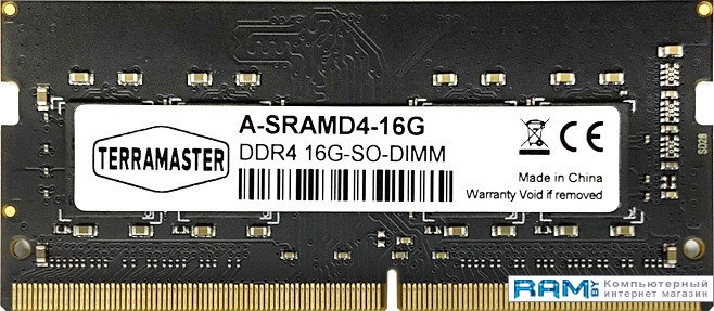 TerraMaster 16 DDR4 SODIMM 2666  A-SRAMD4-16G digma 32 ddr4 sodimm 2666 dgmas42666032s