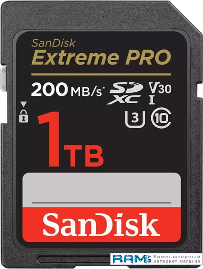 SanDisk Extreme PRO SDXC SDSDXXD-1T00-GN4IN 1TB sandisk extreme sdssde30 1t00 g25 1tb