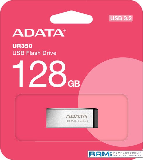 USB Flash ADATA UR350 128GB UR350-128G-RSRBK