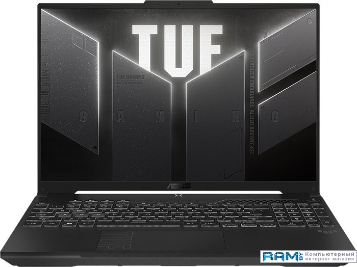 ASUS TUF Gaming F16 FX607JV-N3144 ноутбук asus tuf gaming f17 fx706hc hx007 grey 90nr0733 m00720 intel core i5 11400h 2 7 ghz 16384mb 512gb ssd nvidia geforce rtx 3050 4096mb wi fi bluetooth cam 17 3 1920x1080 no os