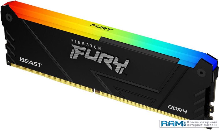Kingston FURY Beast RGB 32 DDR4 2666 KF426C16BB2A32 kingston fury beast 8gb ddr4 pc4 28800 kf436c17bb8