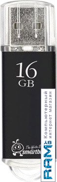 USB Flash Smart Buy 16GB V-Cut Black SB16GBVC-K usb flash smart buy 16gb click blue sb16gbcl b