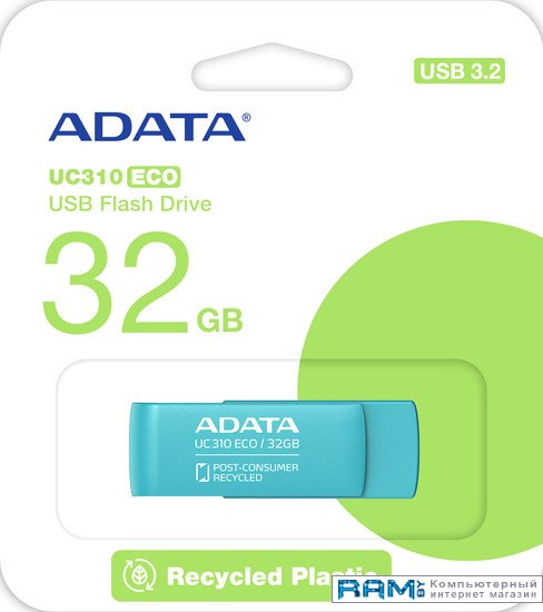 USB Flash ADATA UC310E 32GB UC310E-32G-RGN usb flash adata uc310 64g rbk 64gb