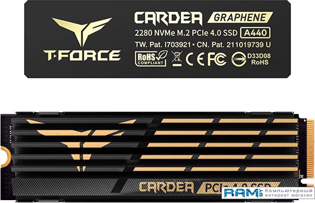 SSD Team T-Force Cardea A440 4TB TM8FPZ004T0C327 ssd team t force cardea a440 pro graphene 4tb tm8fpr004t0c129