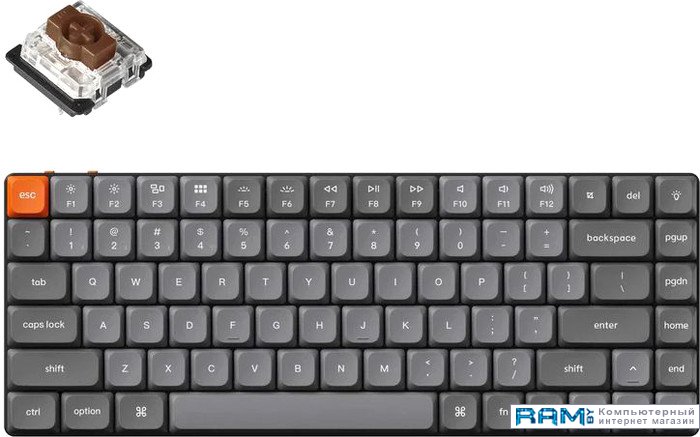 Keychron K3 Max White LED K3M-A3-RU Gateron Low Profile Brown