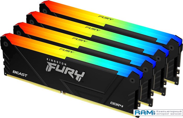 

Kingston FURY Beast RGB 4x32 DDR4 3600 KF436C18BB2AK4128