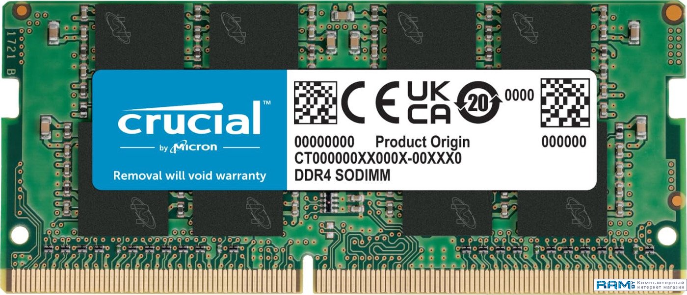 

Crucial Basics 8 DDR4 SODIMM 3200 CB8GS3200