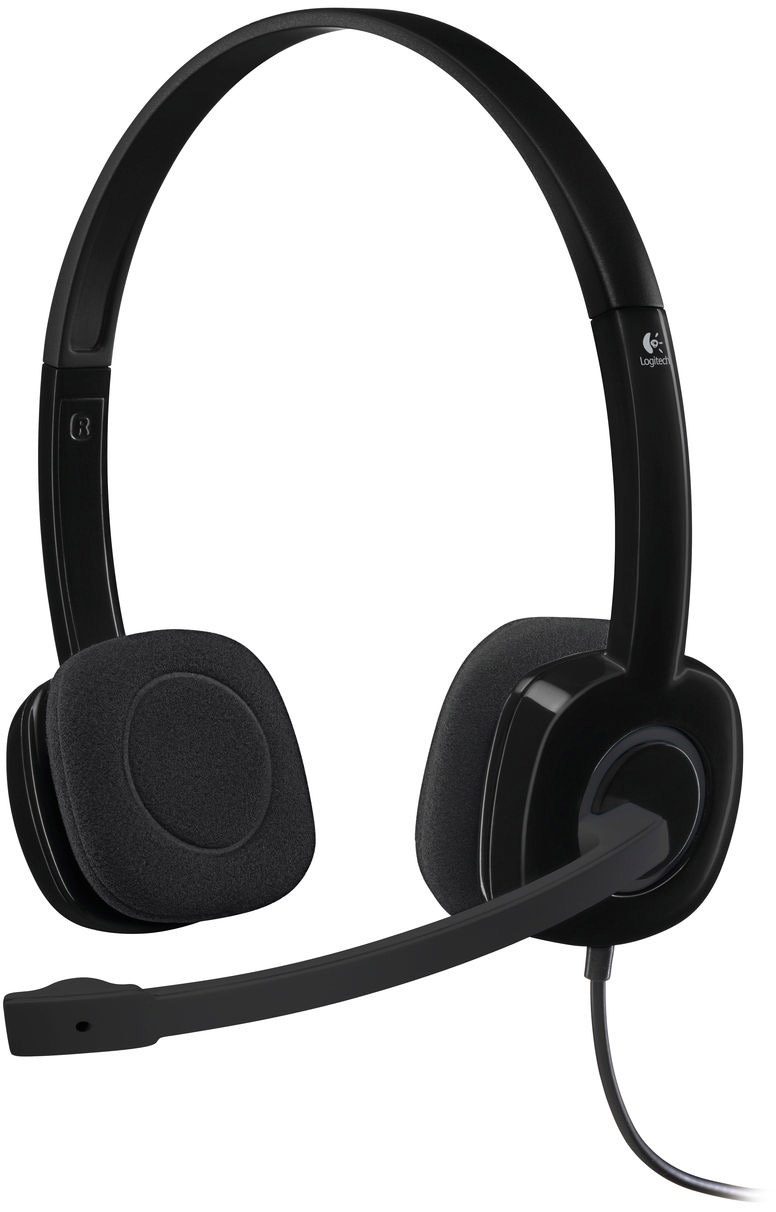Logitech Stereo Headset H151 981-000589 logitech usb headset stereo h570e