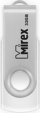 USB Flash Mirex SWIVEL WHITE 32GB 13600-FMUSWT32 usb flash qumo nanodrive 32gb white