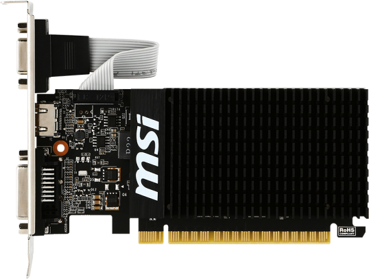 MSI GeForce GT 710 2GB DDR3 GT 710 2GD3H LP аксессуар для видеокарты rtx low profile bracket a2000 12gb nvidia