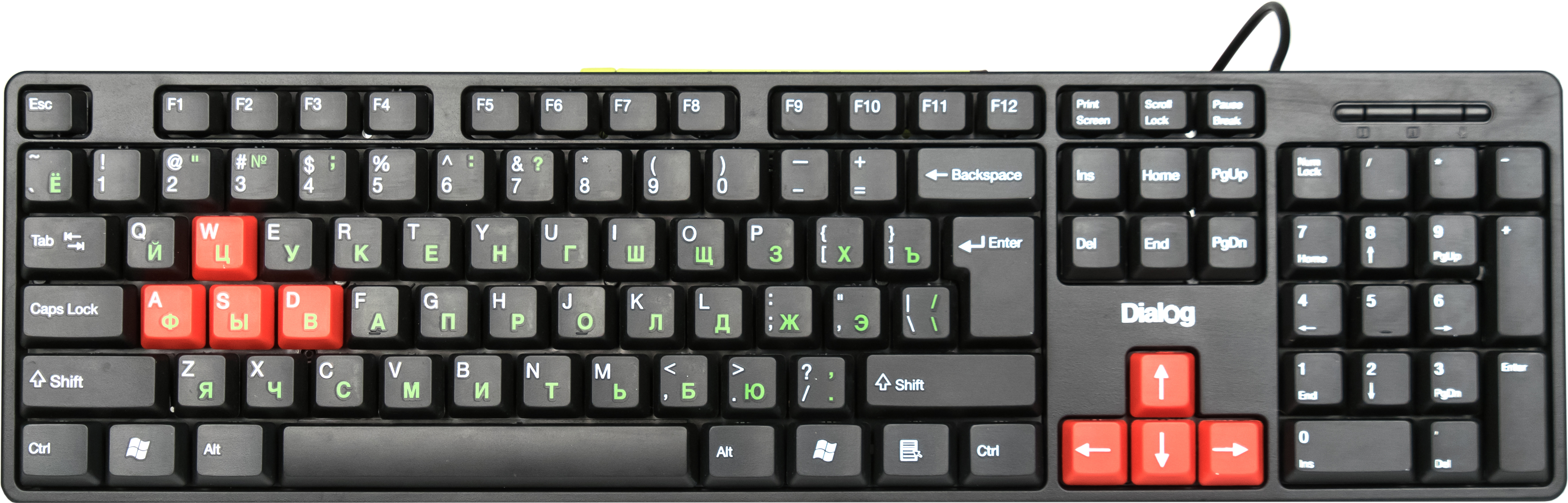 Dialog KS-030U Black-Red клавиатура rocknparts для ноутбука toshiba satellite c600 l600 l630 l640 c640