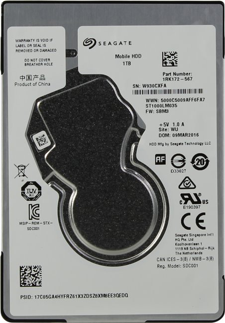Seagate Mobile HDD 1TB ST1000LM035