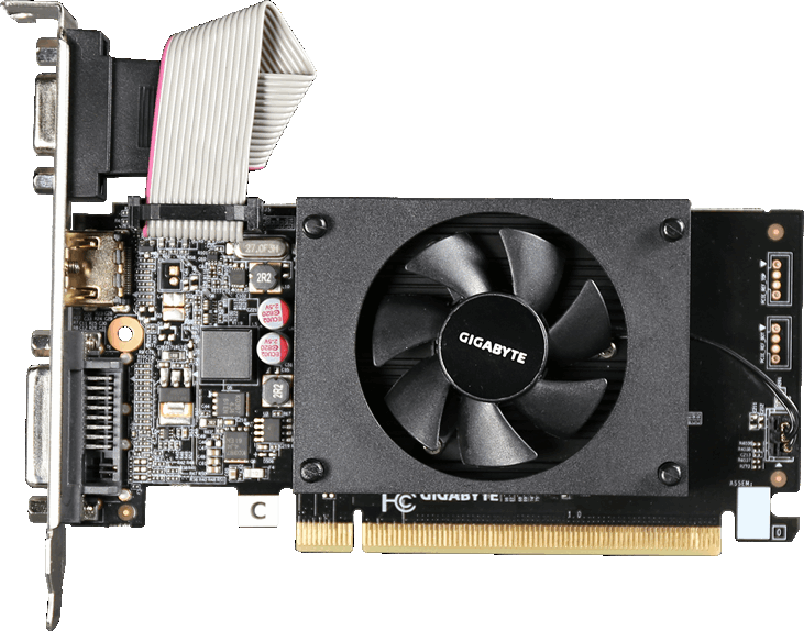 Gigabyte GeForce GT 710 2GB DDR3 GV-N710D3-2GL gigabyte geforce rtx 4090 aero oc 24g gv n4090aero oc 24gd