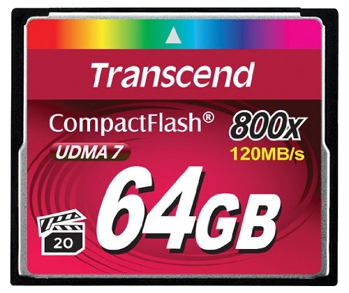 Transcend 800x CompactFlash Premium 64GB TS64GCF800 карта памяти transcend 800x compactflash premium 128гб ts128gcf800