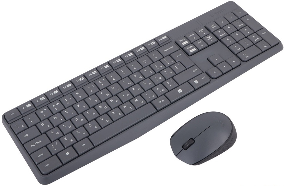 Logitech MK235 Wireless Keyboard and Mouse 920-007948 клавиатура проводная logitech k120 for business usb 920 002522