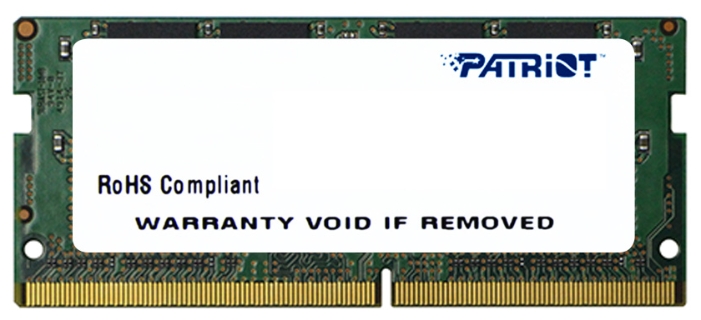 Patriot 4GB DDR4 SO-DIMM PC4-17000 PSD44G213381S patriot 8gb ddr4 sodimm ps4 17000 psd48g213381s
