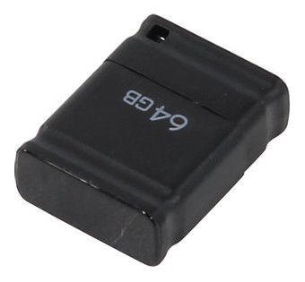 USB Flash QUMO NanoDrive 64Gb Black usb flash qumo ring 3 0 32gb